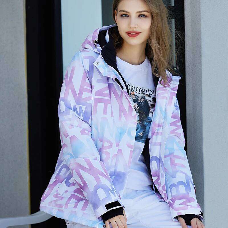 Fashion, Women's, Waterproof Snow Suit Sets, Snowboarding Clothing, Ski Costumes, Winter Wear, Jacket, Strap Pant, Girl's