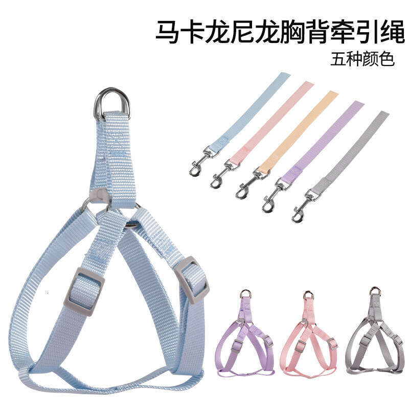 2025 new Designer Harness Collars Leash Step in Harnesses Training Walking of Puppy Nylon Dog Collar with Metal Buckle for Small Medium Large Dogs Pin