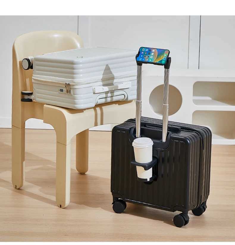 18Inch Luggage 2025 Fashion Small Luggage Lightweight Travel Trolley Case with Combination Lock Z250905