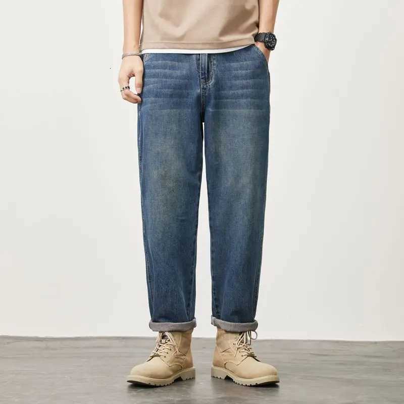 Summer Microcone Straight Jeans for Men Loose Comfortable and Versatile Casual Teenager Trendy Retro Trousers jeans for man W250905