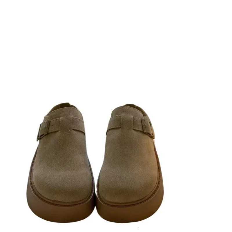 2025 New Fashion ClosedToe Slippers Outdoor Chunky Sole Buckle Strap SlipOn Comfortable Casual Women Men Platform Sandals W250905