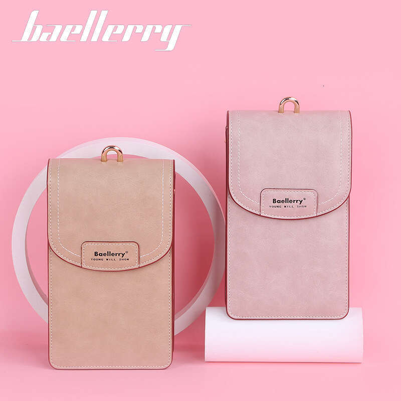 Women's Phone New Baellerry Fashion Buckle Crossbody Vertical Large Capacity High-end Feel Shoulder Bag