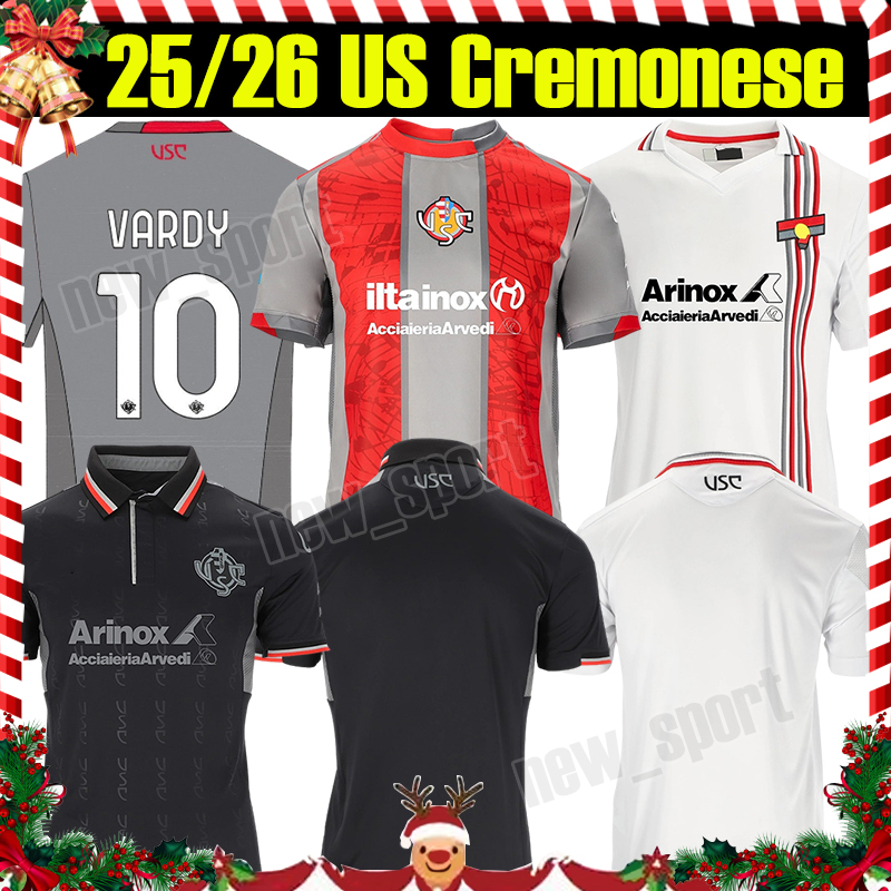 25/26 US Cremonese VARDY Soccer Jerseys DE LUCA BONAZZOLI VAZQUEZ BASCHIROTTO OKEREKE ZERBIN COLLOCOLO GRASSI BONDO Men kids kit Uniforms Football Shirts