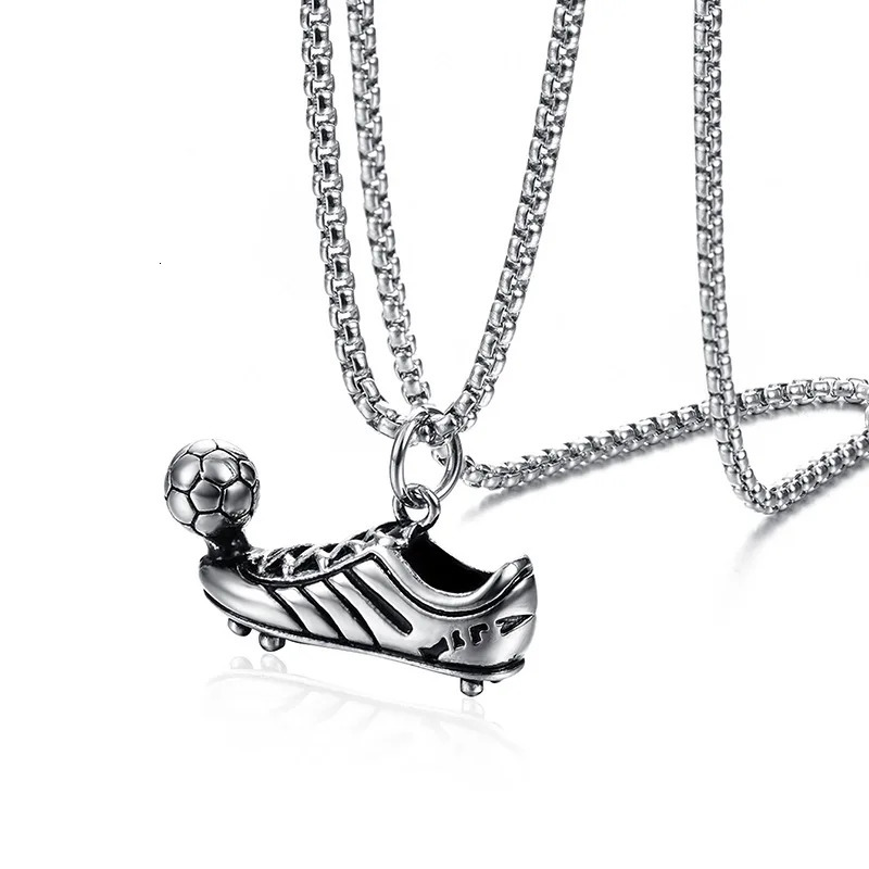 Wukaka Punk football shoe Pendant Necklace Chain for Boy Hip hop Pendants mens necklace Man Jewelry 250905