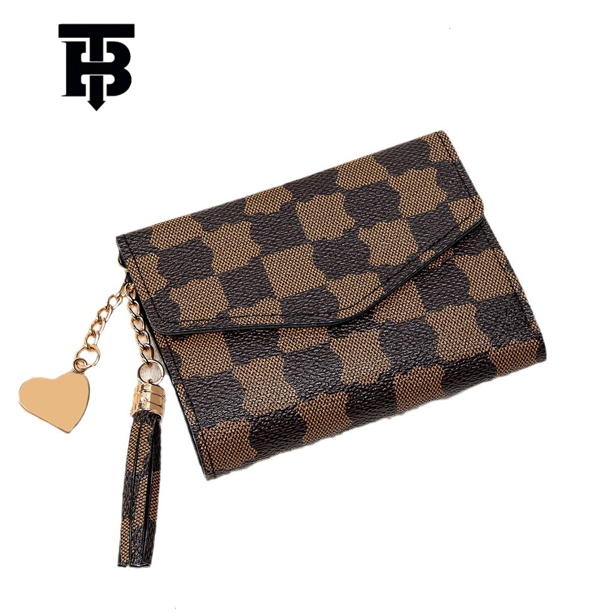 Luxury Bag TB BHULAMTE Designer Bag Vintage Print Multifunctional 70% Off Short Wallet New Tassel Pendant Decorative Clutch Portable Women's Coin