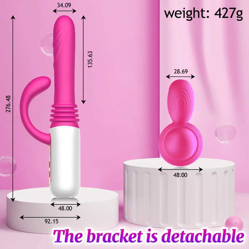 Telescopic Vibrator Automatic Dildo Gun Double head Clitoral GSpot Stimulation Female Masturbator Sex Machine Adult Sex ToyXJ250905