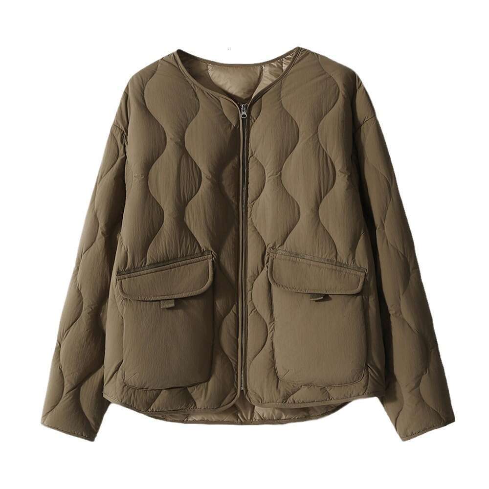 Lightweight 95% White Goose No Liner Anti-Down Stackable Down Jacket Women's Autumn Winter Warm B5