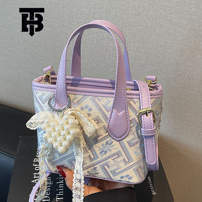 TB BHULAMTE Designer Bag 2025 Handheld Niche Design Sense Bag For Women Bucket Chinese Style Bag New Sweet Luxury Bag Exquisite Commuter Shoulder Cros