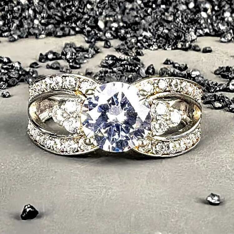 Vintage Mask 3 Stone Ring Romantic 925 Silver Moissanite Diamond Unisex Ring for Women for Gift Party or Anniversary