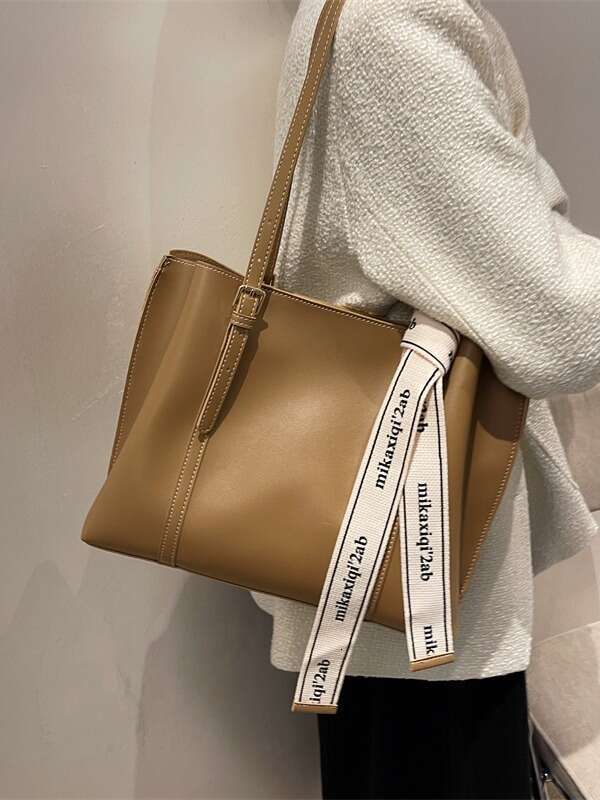 Large Capacity Women's 2024 New Fashion Tote College Student Class Shoulder Commuting Bag