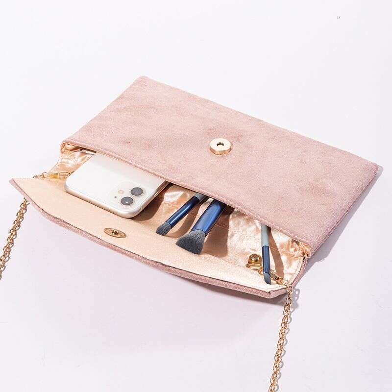 Women's Bags New Glitter Suede Evening Magnetic Buckle Chain Envelope Change Mobile Phone Messenger Bag In Stock