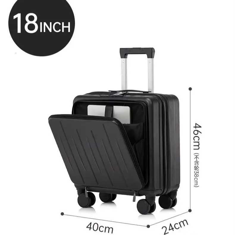 18 inches Suitcase Light Weight Suitcase Large Capacity Travel Case Spinner Wheels Suitcase Small Luggage Compartment Z250905