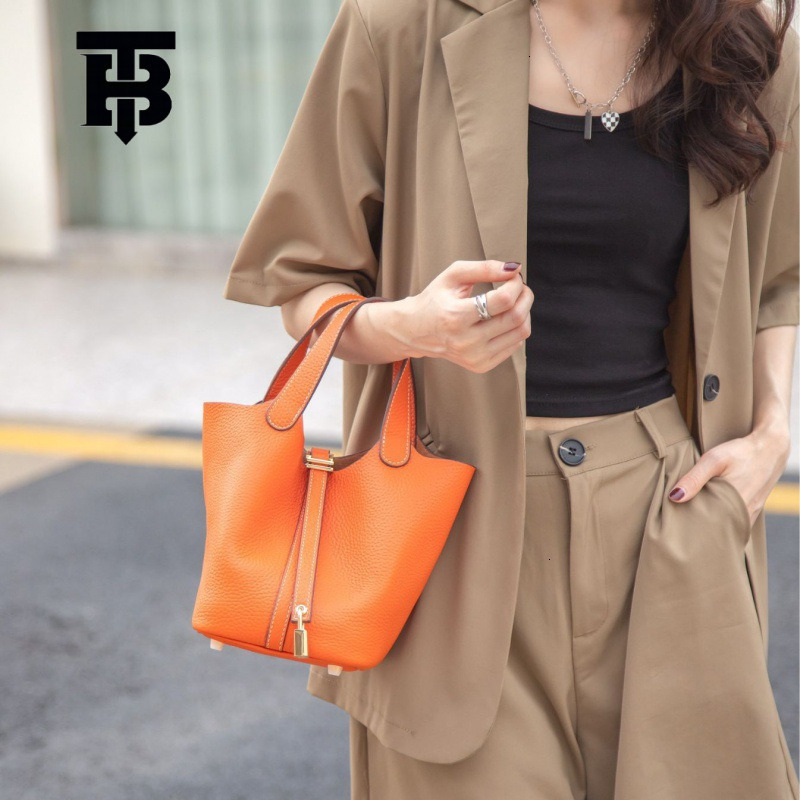 TB BHULAMTE Designer Bag 2025 New Bucket Bag Tote Bag Genuine Leather Handbag Mommy Bag Bride Luxury Bag Wedding Bag High-end Feel