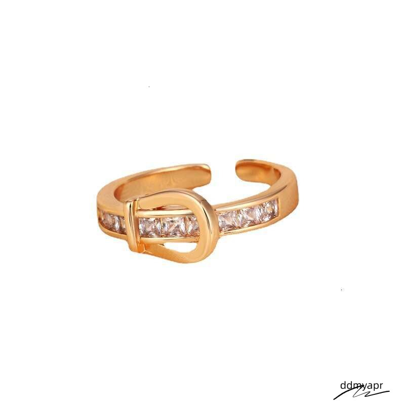 Collections Fashion Titanium Steel Belt Buckle - Rose Gold/Yellow Gold Adjustable Statement Finger Ring For Women (Us Ddmydec Size 4-10) Ddmydec