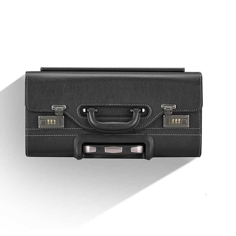 18 inch Captain Trolley Case Flight Attendant Flight Case Trainer Luggage Lawyer Suitcase Business Boarding Box Z250905
