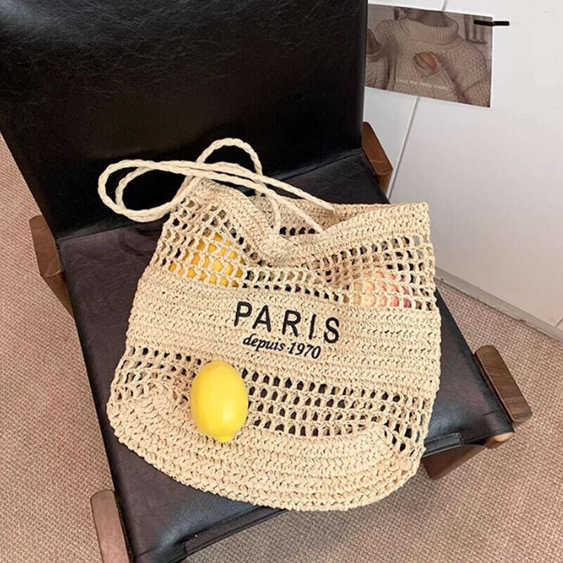 DHpet_wholesale Macrame Beach Bag with Letter Embroidery Large Vacation Tote Bag for Women Ins Style Shoulder Boho Summer Beach Purse