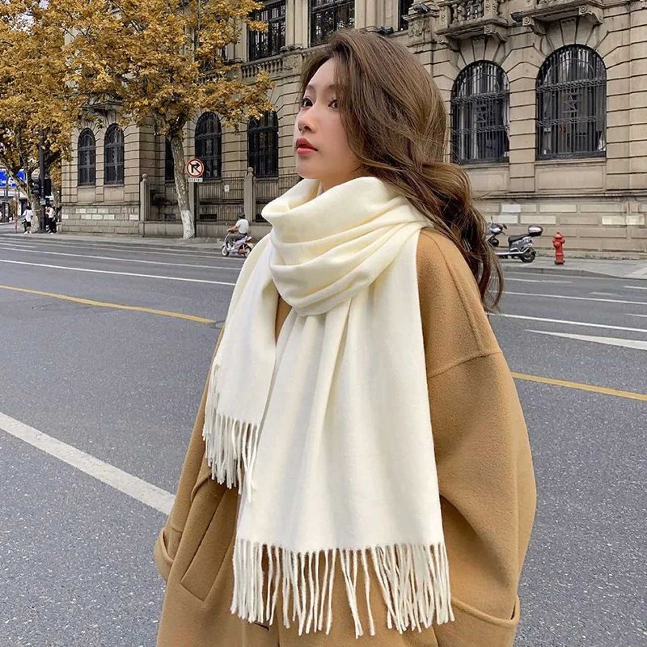 New Black Scarf Cashmere Woman Wool Ladies Scarf Warm Checkered Scarf Womens Winter Scarves XWJ07XJ250905