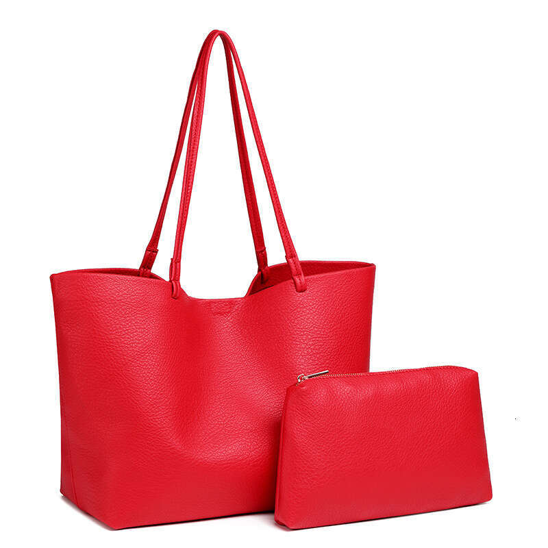 Niche Design Tote Large Capacity Soft Leather Women's Shoulder Underarm High-end Mother-daughter Commuter Bag Trendy