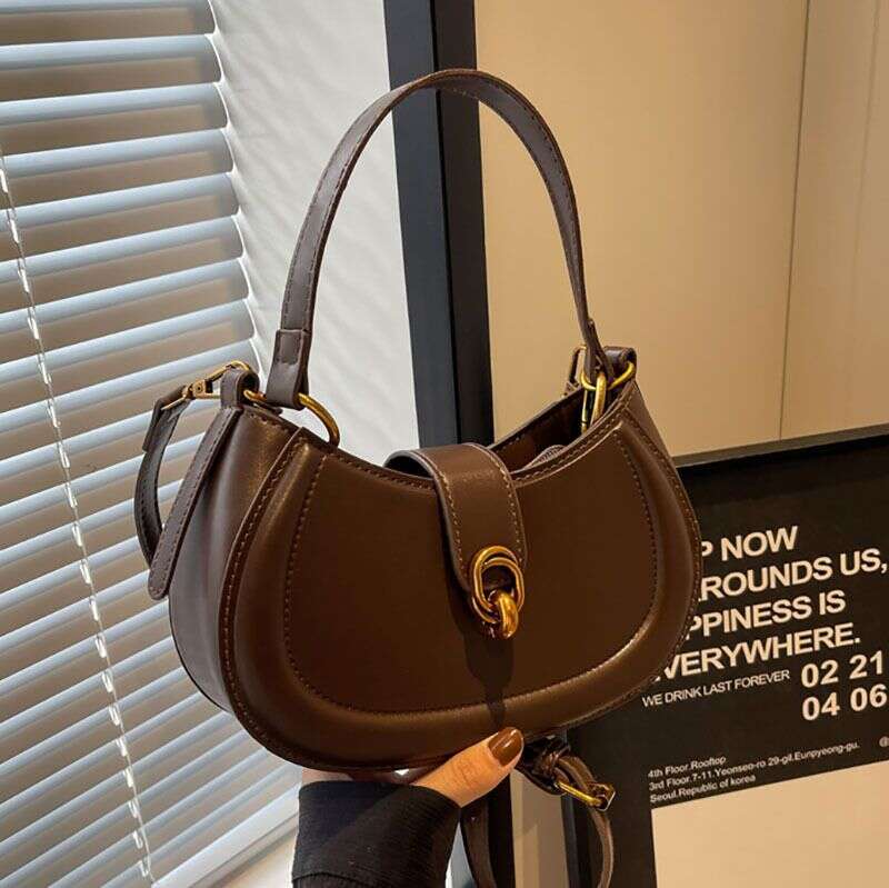 Design For Women 2024 New High Quality Crossbody Trendy And Versatile Solid Color Fashion Handheld Small Bag