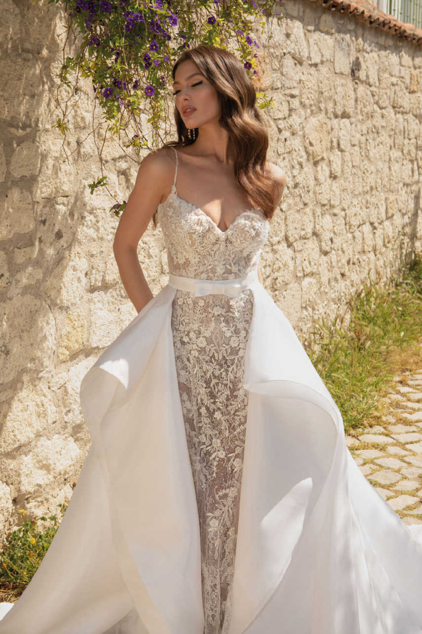 Romantic Wedding Dress Detachable Train Organza With Embroidery Bead Mermaid Bride Sleeveless Strapless Customized Vestido De Novia