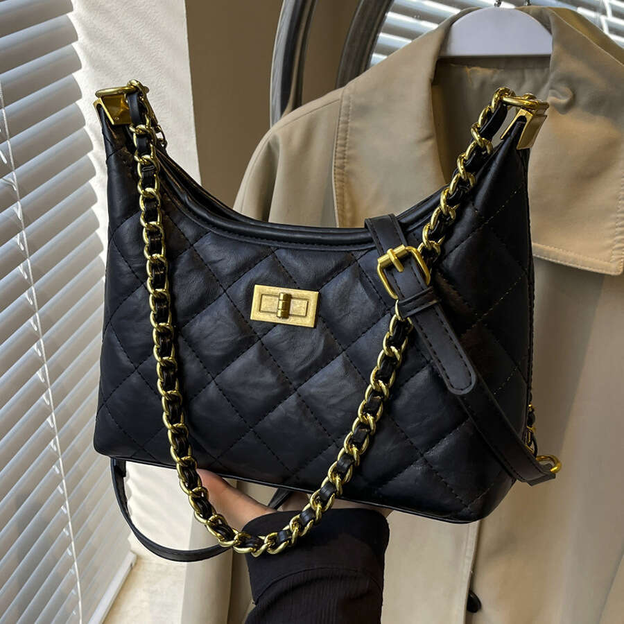 Quilted Embroidered Small for Women 2025 New Trend Versatile Crossbody High-end Shoulder Underarm Dumpling Bag