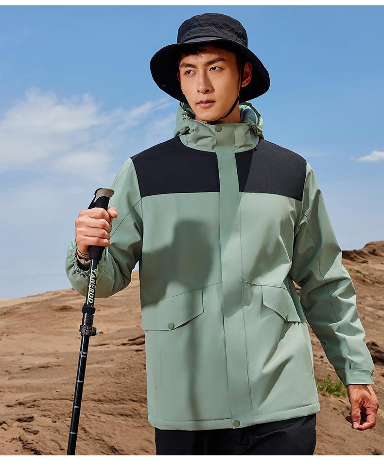 2309 Best-selling YKK Zipper Composite Velvet Three-in-One Waterproof Jacket