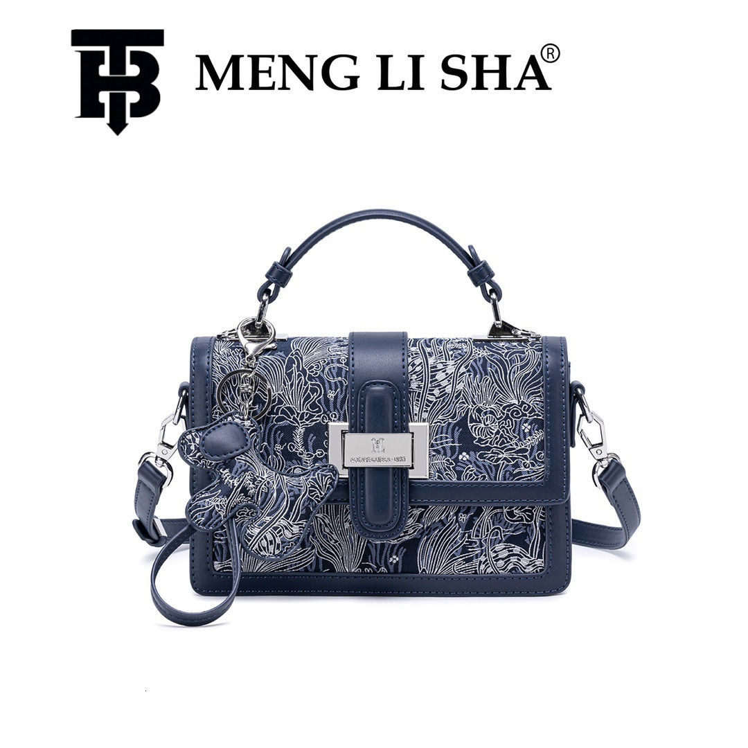 Free Shipping Designer Luxury New Women's Box Handbag Korean Style Fashion Chinese Embroidery Shoulder Bag High-quality Texture Commuting Makeup 