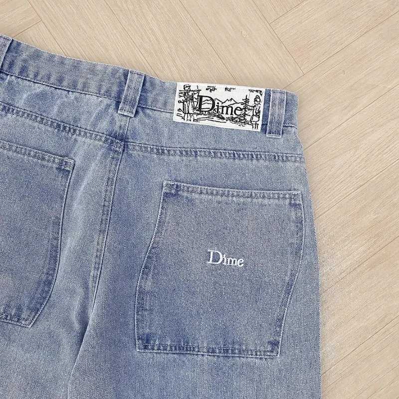 2025 Dime Jeans for Men Dime Skate Baggy Jeans Embroidery Denim Simple Dime Pants Women Jeans Mujer Hot traf Men jean W250905