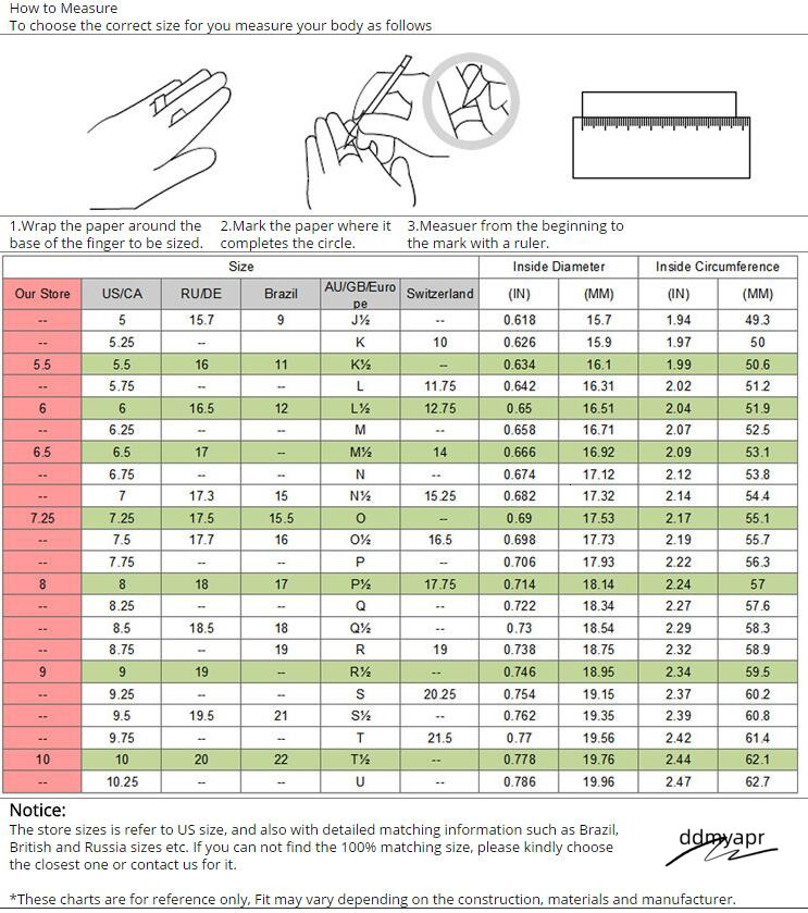 Size 6-10 Top Sell Jewelry Sterling Sier Aquamarine CZ Ddmydec Dia Gemstones Ruby Party Women Wedding Engagement Band Ring Gift