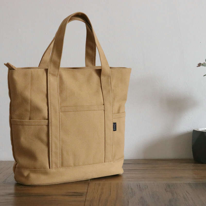 2089 Handheld Canvas Single Shoulder Large Capacity Women's Laptop Water Bottle Lunch Document Business Commuter Bag