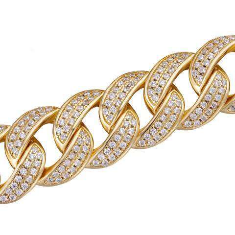 Men's Cuban Link Chain with Miami Moissanite Dia Elegant Jewelry Product