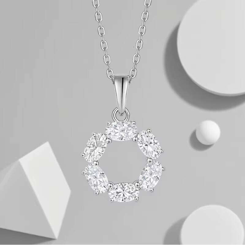 Jewelry Women's Fashionable Simple Moissanite Pendant Necklace Can Be Customized Wholesale Manufacturer