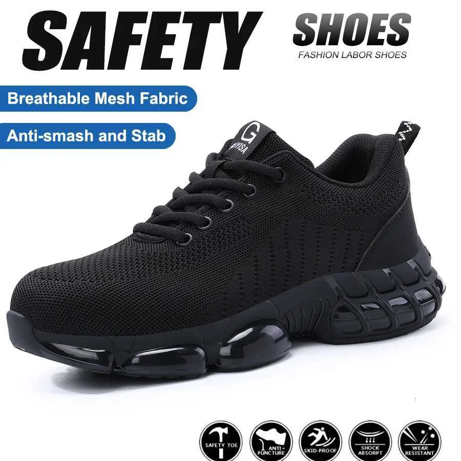 Steel Toe Safety Shoes for Men Women Comfortable Breathable Non Slip Work Shoes Security Protective Shoes Comfortable Sneakers Z250905