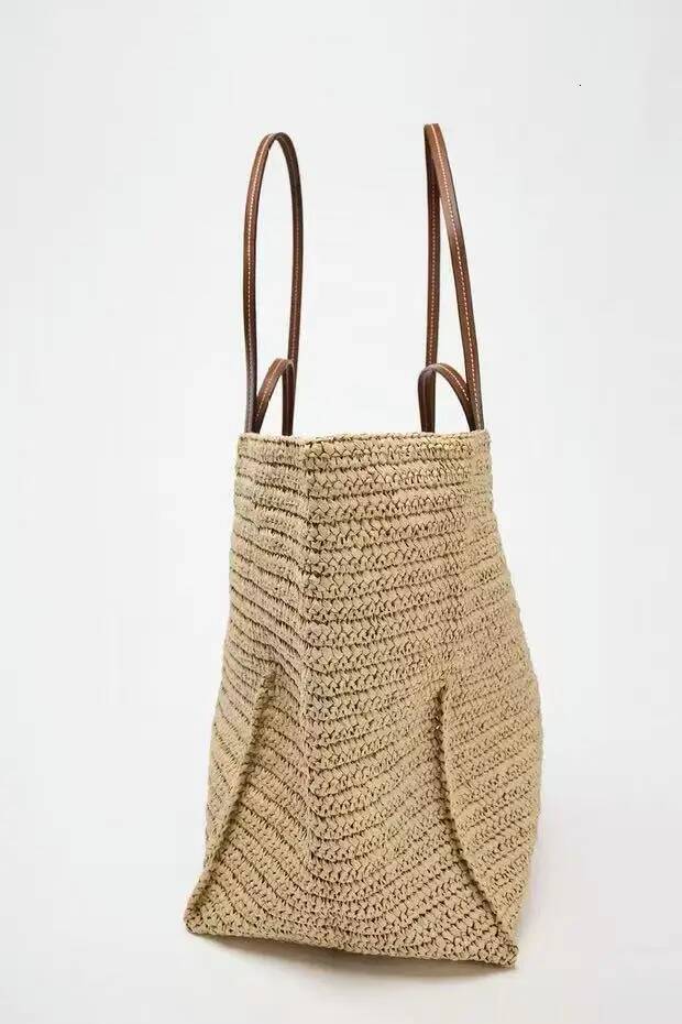 2025 Women Handbags Handmade Woven Summer Beach Big Shopper Purses Large Capacity Straw Tote Bag Designer