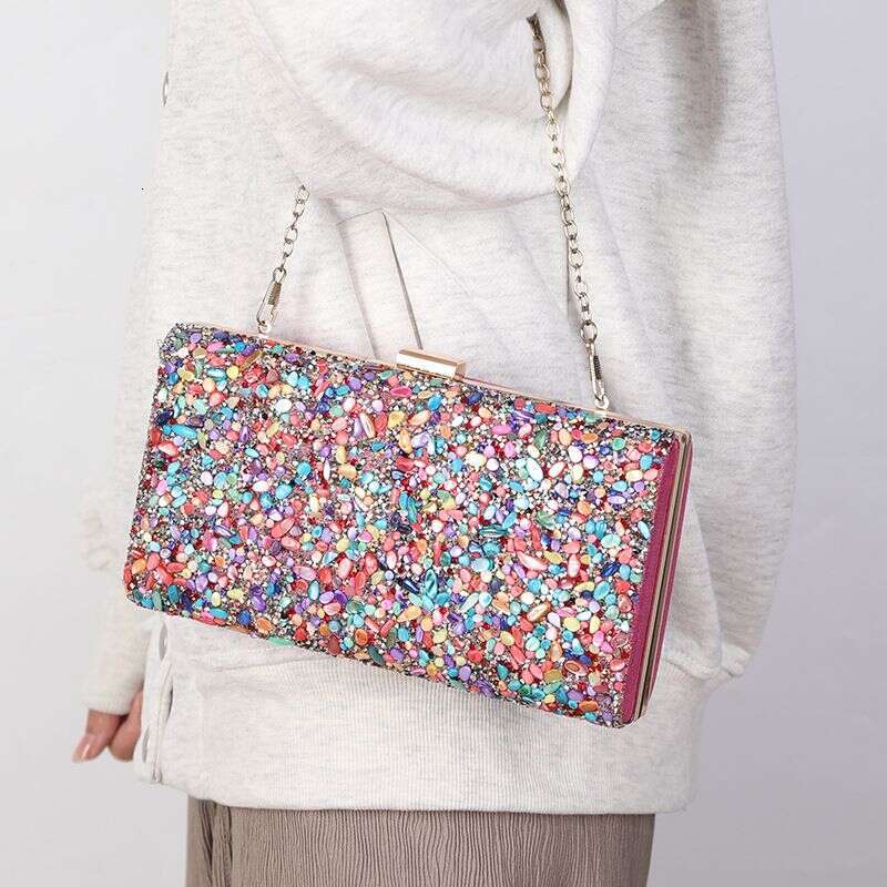 New Shell Dia Dinner Dia-Encrusted Women's High-End Banquet Dress Bag
