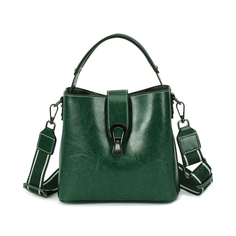 Summer Bags for Women 2024 Bucket Genuine Leather Shoulder Crossbody Bag Women's Versatile Handbag