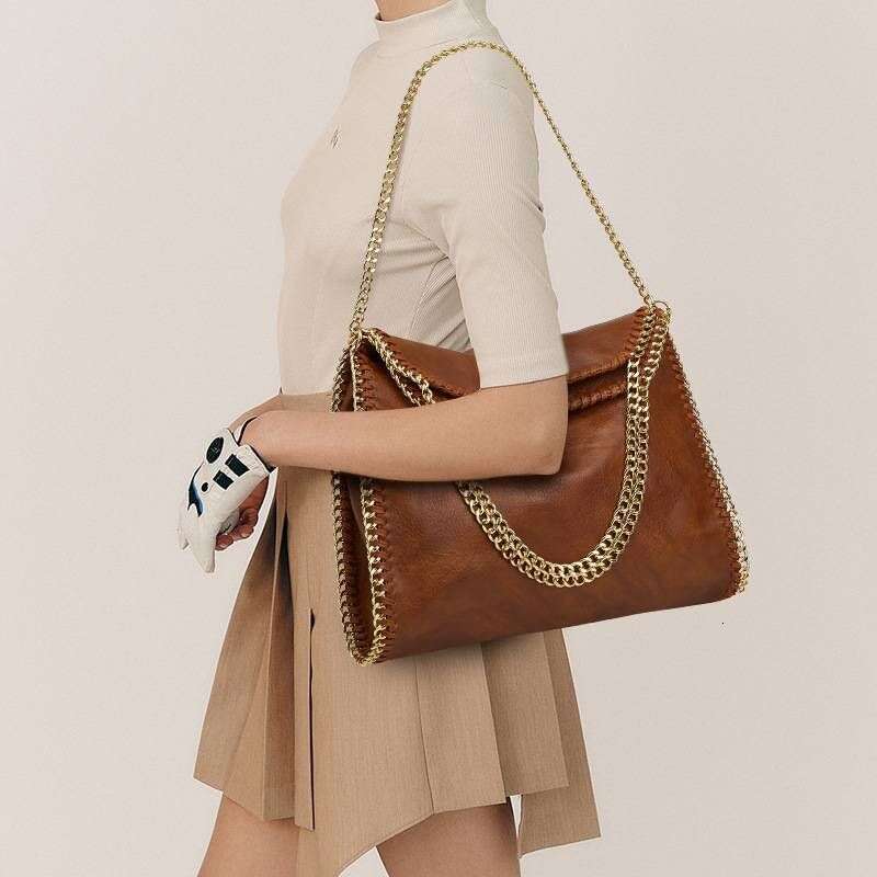Vintage Bags New Large Stella Stack Chain Portable Shoulder Women's Bag European And American Fashion M Same Style