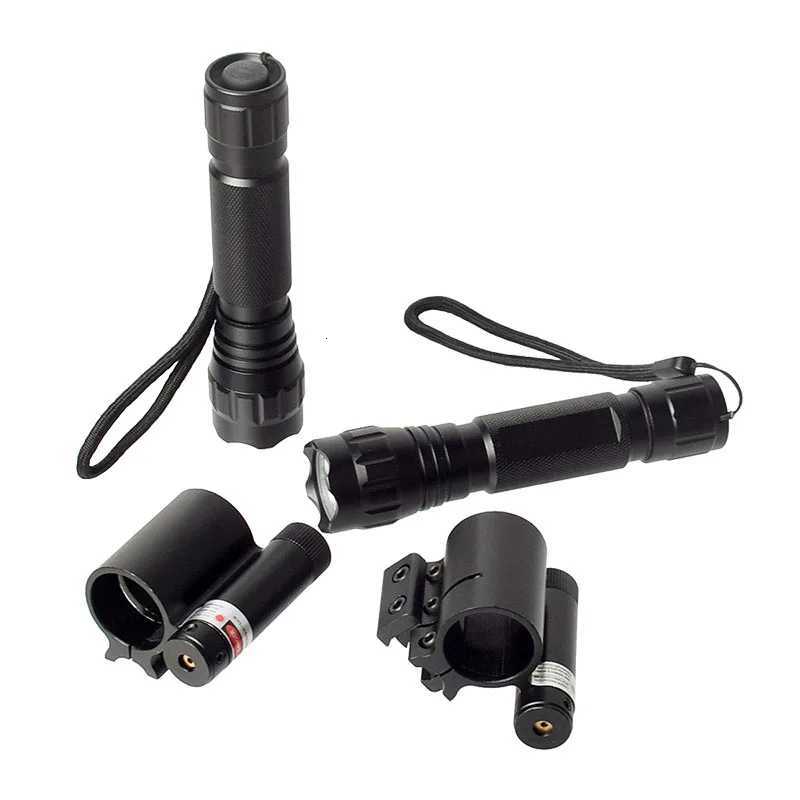 Tactical 1200 Lumens Flashlight T6 Rechargeable Weapon Light Gun Light Pressure Switch for Picatinny Rail Charger 20mm RailXJ250905