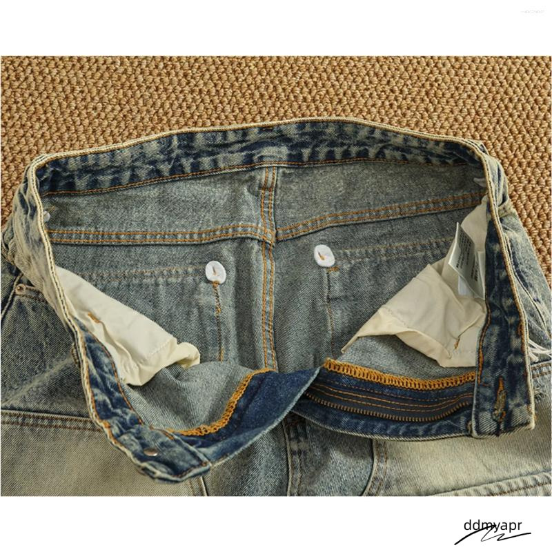Men's Shorts Summer Denim Medium ddmydec Pants Fashion Men High Street Trend Baggy Multi-Pocket Cargo Quarter ddmydec ddmydec ddmydec ddmydec