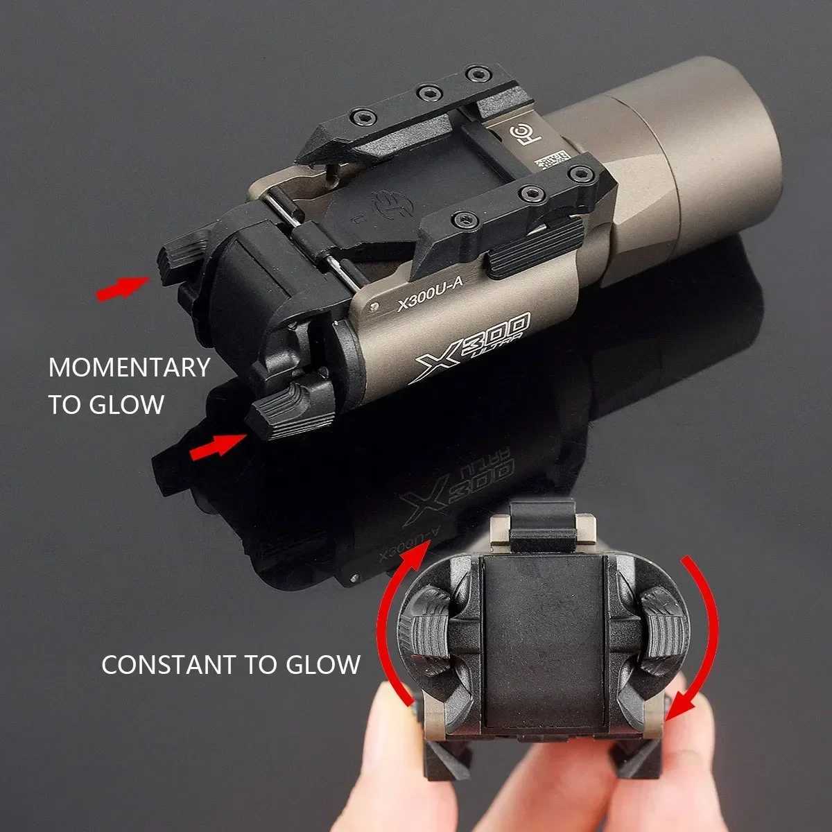 Tactical X300 X300U X300UHB XH35 X300V Pistol Scout Light Airsoft Weapon Gun Light Hunting Rifle Strobe FlashlightXJ250905