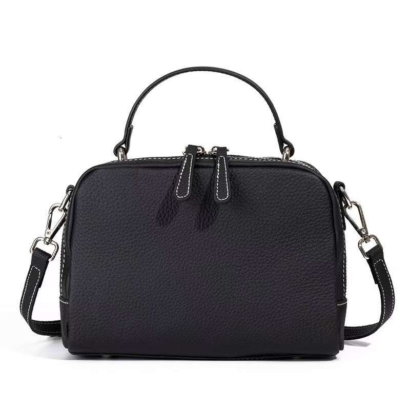 Top Layer Cowhide Handbag 2025 New Genuine Leather Women's High-end Single Shoulder Crossbody Small Square Bag