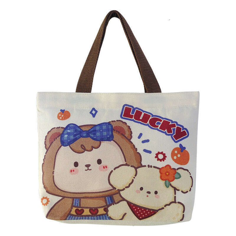 for Women Cartoon Canvas Handbag Small Crossbody Fashion Korean Style Cute Casual Tote Bag