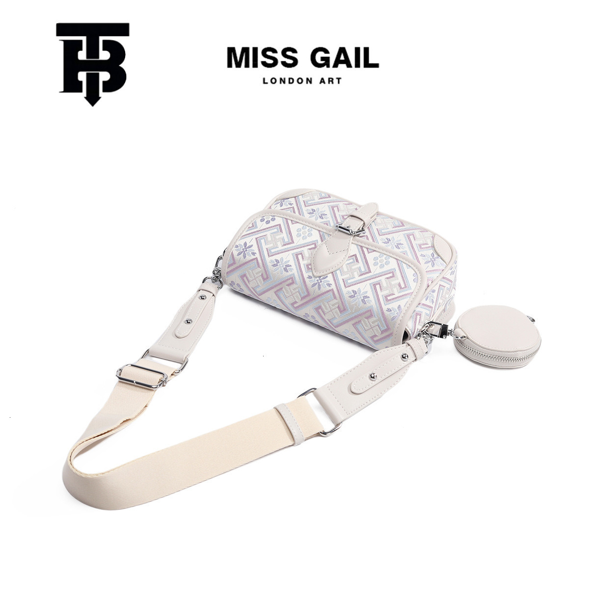 TB BHULAMTE Designer Luxury Bag Bag Cross-border Foreign Trade Striped Brocade Women's Crossbody Bag New Exquisite Versatile Handbag Small Bag