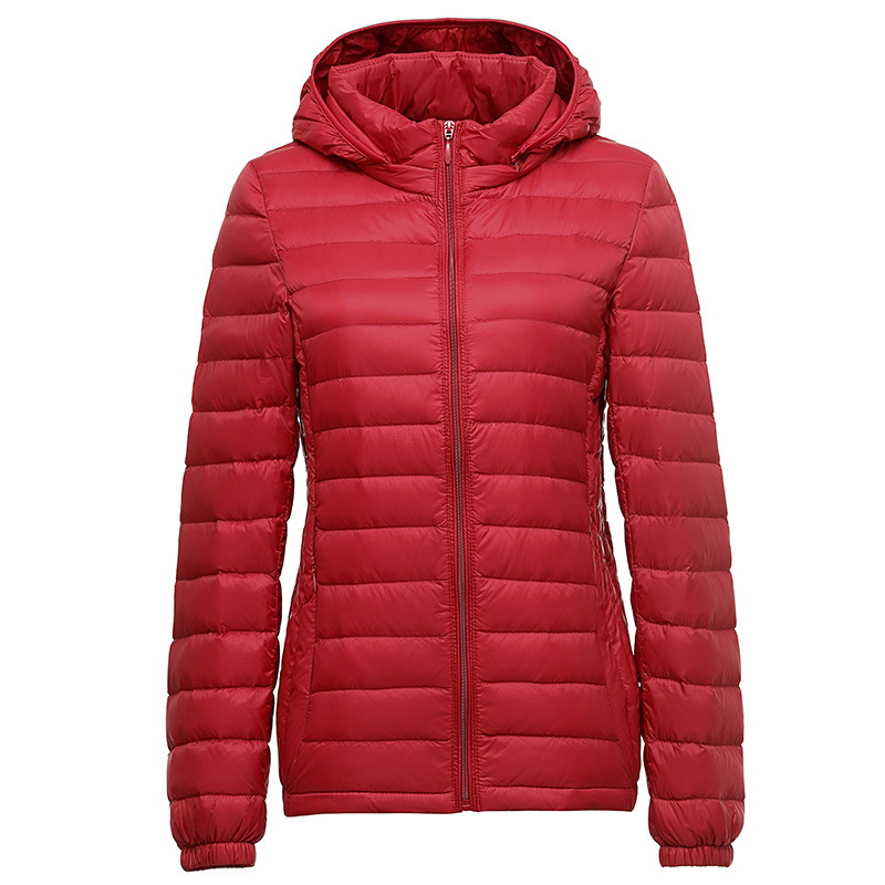 Light Down Jacket 90% White Duck Down Coat Casual Loose Winter Warm Outwear with Hood High Quality