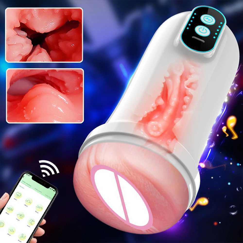Automatic Sucking Male Masturbator Cup Vibration Blowjob Machine Men Masturbation Masturbate Sex Toys for Adult SuppliesXJ250905