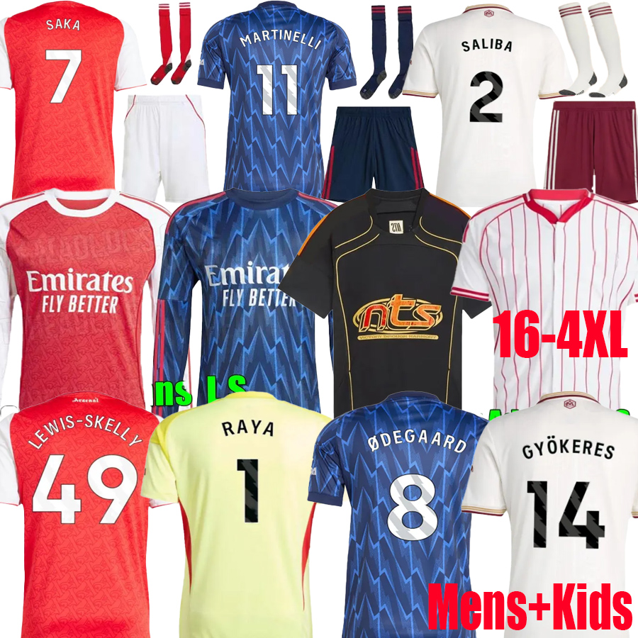2025 2026 CALAFIORI soccer jerseys SAKA RICE HAVERTZ MADUEKE ZUBIMENDI ODEGAARD SAMBI VIEIRA Gyokeres Lewis-Skelly arsen football kits 25 26