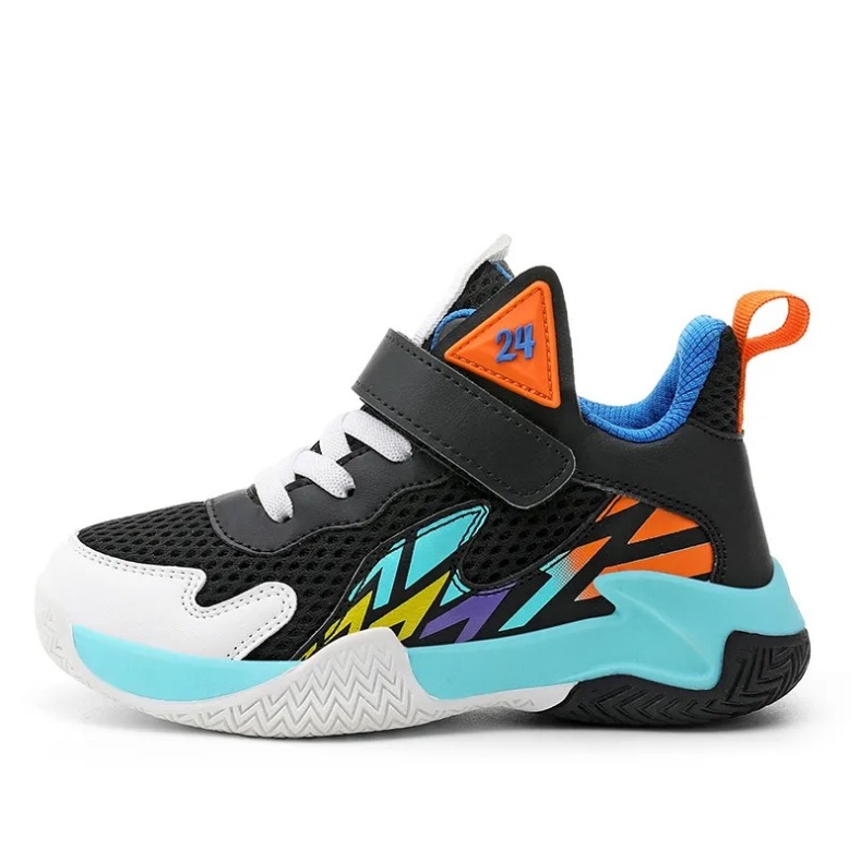 Children's Basketball Shoes 2024 Spring/Summer New Boys' Training Shoes: Big Kids Mesh Breathable Youth Sports Shoes Z 9.2-1