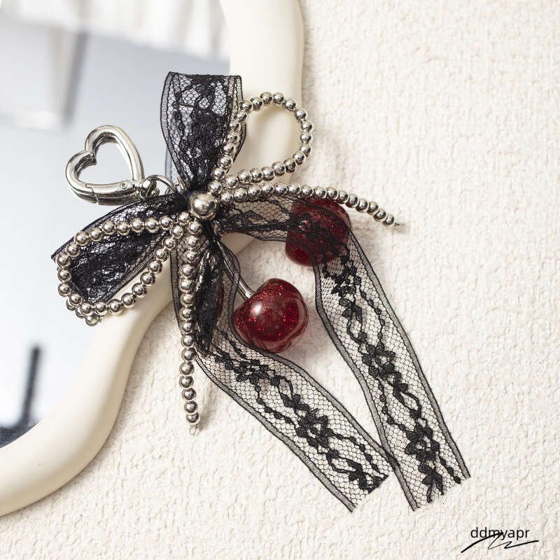 Pink High-End Exquisite Internet ddmyday Celebrity Keychain Pendant Cherry Red Charm Bag New Style Decoration ddmyday ddmyday