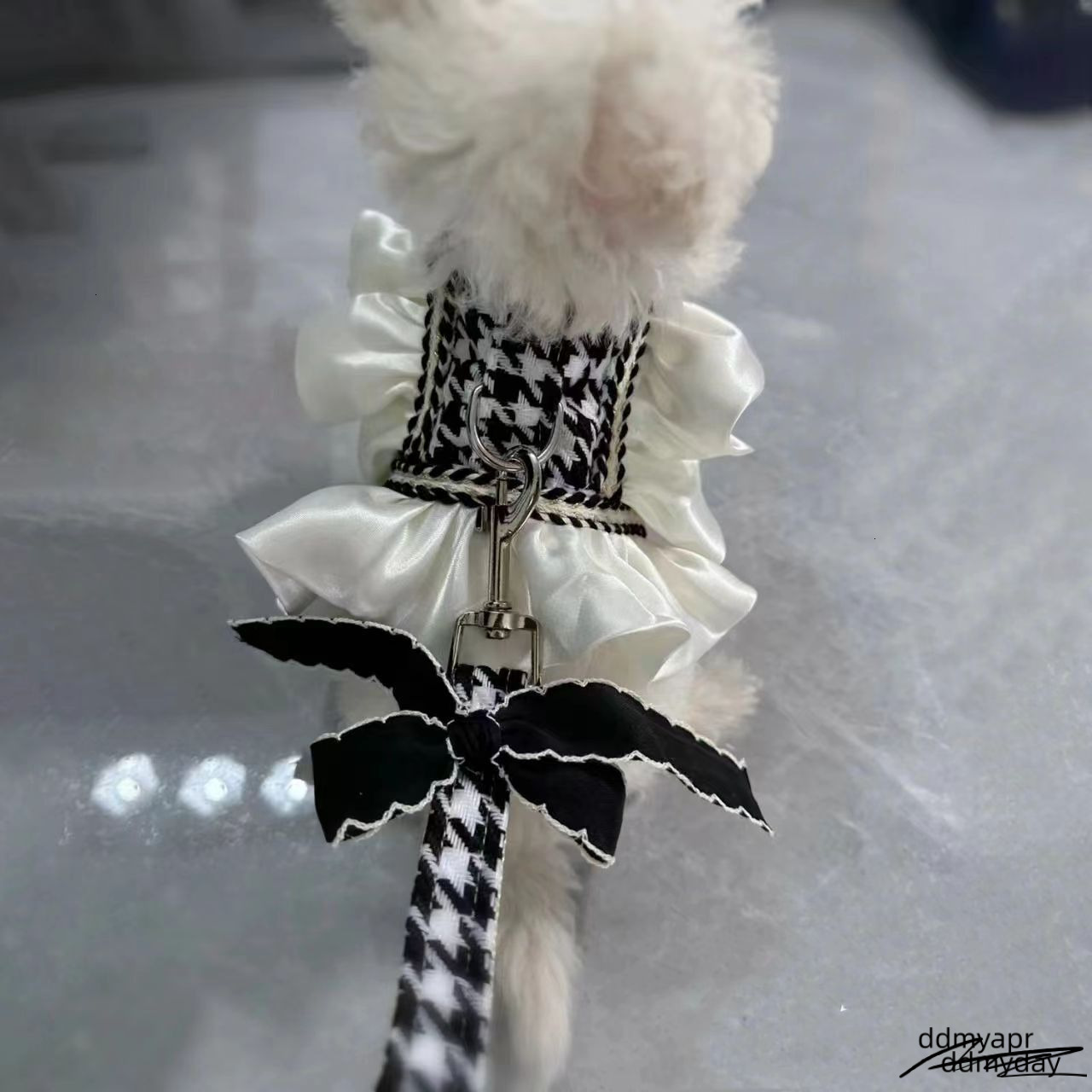 Princess Dog Harness With Leash Set, No Pull Adjustable Simple Magic Glue Puppy Pet Vest Harnesses Summer Pets Dress For Small Medium Dogs And ddmyday