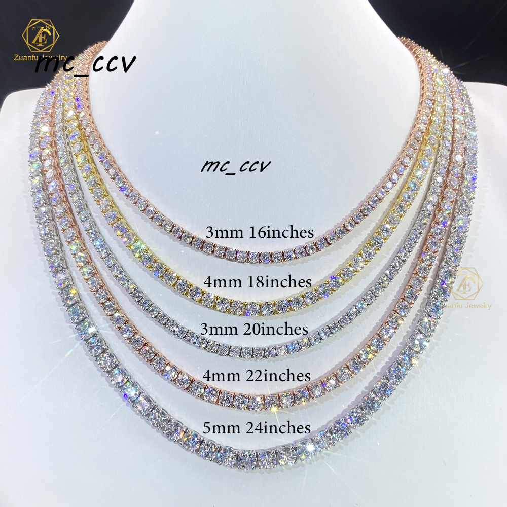 IGI GRC LAB Diamond Necklace D VVS1 VS1 2MM 3MM 4MM 5MM CVD HPHT 18K 14K White Gold Calat LAB Created Diamond Necklace